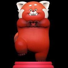 co3d meilin sotavento panda torneado rojo mei pixar gigante hembra peludo antro grasa disney 3d print model - Mito3D
