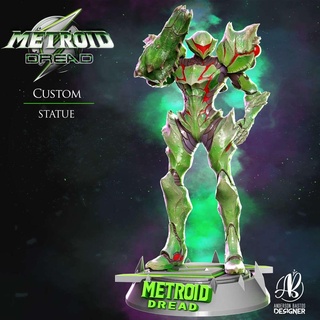metroid traje samus pavor súper modelo 3d diorama jogo 3d print model - Mito3D