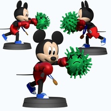 mickey mouse - boxing 3d print model - Mito3D