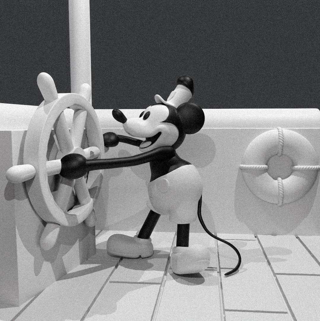 mickey mouse steamboat willie - 1928 disney print decor 3D print model - Mito3D
