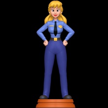 Miranda Wright çılgınlar Disney kadın Kadın polis ofis sarışın 3d print model - Mito3D