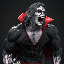 morbius vampiro maravilha homem Aranha Ferro Thor capitão América batman bastão Super homen michaelmorbius veneno ucm esculpir Drácula fantasia competição anatomia 3d print model - Mito3D