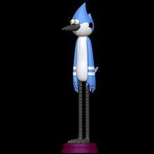 Mordecai düzenli kuş Anthro mavi Jay 3d print model - Mito3D