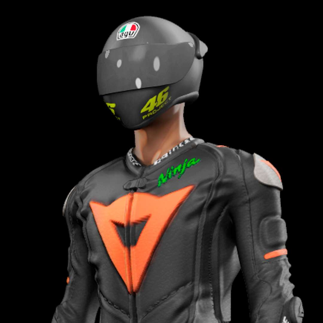 co3d motociclista daynese ninja 3D print model - Mito3D