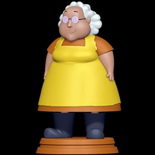 Muriel bagge Mut feige Hund Dame 3d print model - Mito3D