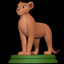 nala león Rey leona hembra animal salvaje peludo antro 3d print model - Mito3D