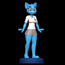 nicole watterson - amazing world gumball milf cat female furry mother 3d print model - Mito3D