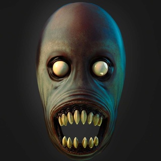 notturno demone maschera Halloween urlo costumi terrore zombie 3d print model - Mito3D