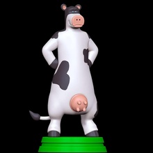 otis - barnyard 3d print cow male udder bull 3d print model - Mito3D