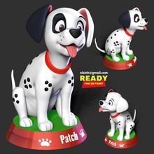 co3d - patch 101 dalmatians dalmatian dog puppy cute animal character christmas 3dprint statue figure 3dprinting cartoon disney kid 3d print model - Mito3D