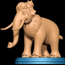 co3d pêches glace âge mammouth femelle mammifère animal 3d print model - Mito3D