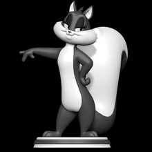 co3d - penelope pussycat looney tunes female furry anthro 3d print model - Mito3D