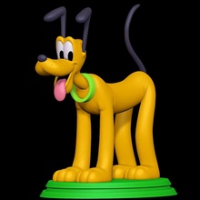 co3d plutone 3d stampa modello disney cane canino selvatico mammifero sciocco 3d print model - Mito3D
