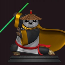 po legendary warrior - kung fu panda staff 3d print model - Mito3D