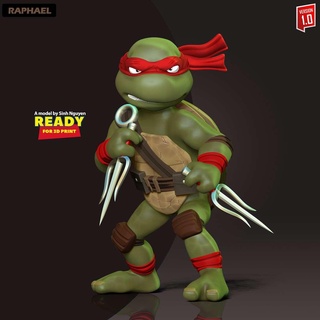 Raphael adolescent mutant ninja tortues 2 raph super héros bandes dessinées dessin animé 3dprint statue figure 3dprinting personnage tmnt 3d print model - Mito3D