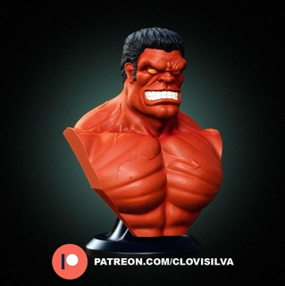kırmızı Hulk büst stl çizgi roman Kaptan Amerika dc Demir Adam Redhulk koleksiyon komik karakter DC Çizgi Romanları hayret Marvel romanları Shazam Örümcek süper kahraman Süpermen süpervizörlük Thor thor ragnarok 3d print model - Mito3D
