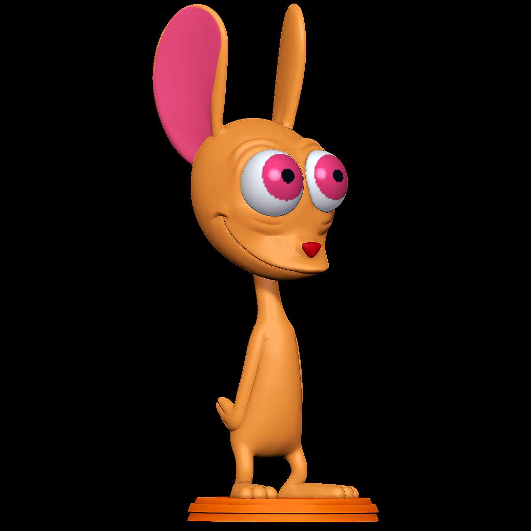 co3d ren stimpy chihuahua masculin velu anthro chien canin 3D print model - Mito3D