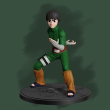 rock lee statue action figures actionfigures character naruto rocklee 3d print model - Mito3D