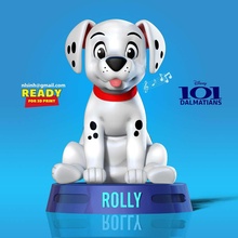 rolly 101 Dalmatiner Hund Karikatur chracter niedlich 3dprint Statue Zahl 3dprinting Hündchen Junge Kind 3d print model - Mito3D