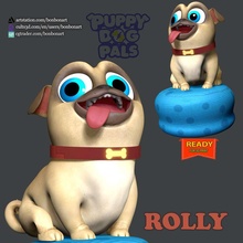 rolly chiot chien copains disney animal 3dprint 3dprinting figure anime art figurines miniatures personnage manga fanart 3d print model - Mito3D