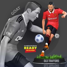 ronaldo 2022 2023 takım oyuncu Futbol gömlek keçi 3dprint heykel şekil 3dprinting cr7 spor Manchester Birleşik oyun 3d print model - Mito3D