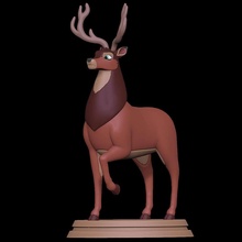 ronno bambi furfante cervo maschio selvatico 3d print model - Mito3D