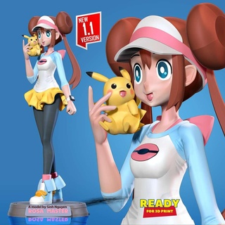 rosa - pokemon masters fanart master pikachu anime manga nintendo 3dprint statue figure 3dprinting cartoon trainer cute girl kid 3d print model - Mito3D