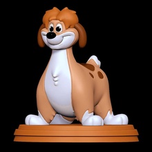 co3d - runt animaniacs dog male 3d print model - Mito3D