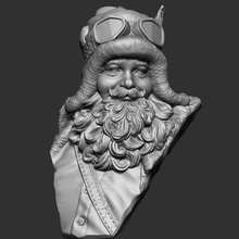 Papa Noel claus busto 3d print model - Mito3D