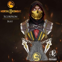 scorpion bust mortal kombat 11 personagem 3d print model - Mito3D