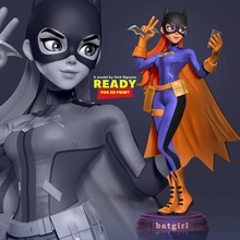selfie batgirl bat girl superhero cute stylized cartoon 3dprint statue figure 3dprinting sculpture supergirl 3d print model - Mito3D