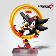 shadow - sonic hedgehog 2 fanart animal cute cartoon 3dprint statue figure 3dprinting game character 3d print model - Mito3D