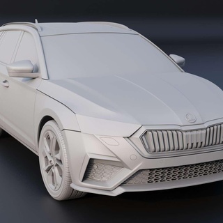 Skoda Octavia iv kombi rs stl 3d baskı araba yazıcı Yazdır araç otomotiv zor yüzey 3d print model - Mito3D