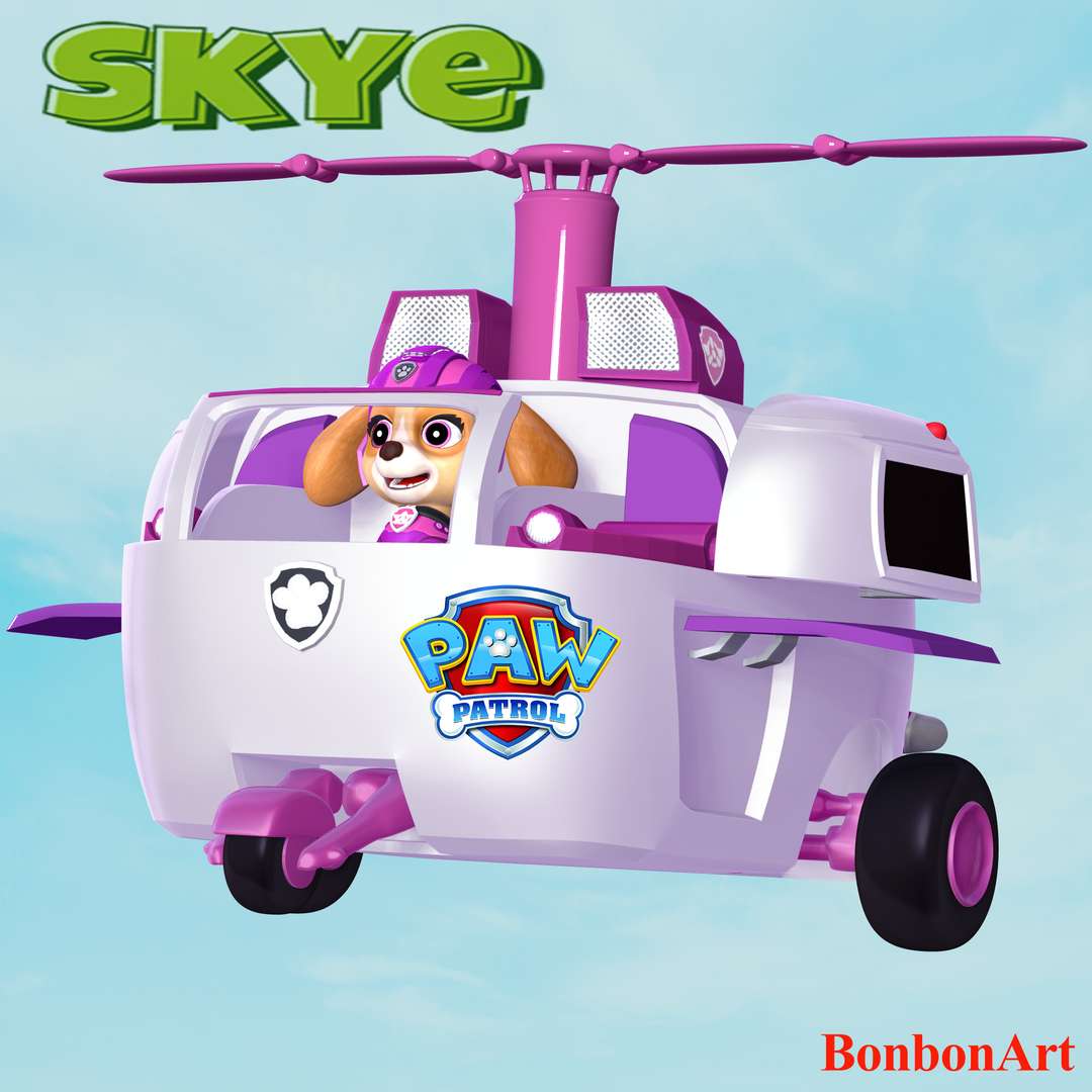 co3d - skye helicopter paw patrol 3D print model - Mito3D