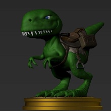 co3d souriant cargaison dinosaure modelo modèle 3d statue action figure zbrush mixeur 3d print model - Mito3D