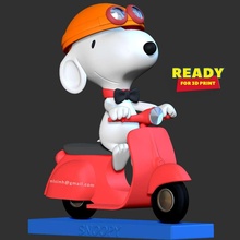 snoopy dog pet comic cartoon 3dprint statue figure 3dprinting cute kid 3d print model - Mito3D