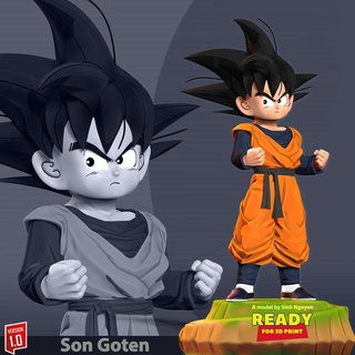 filho Goten Dragão bola Admirador arte Goku anime manga criança Garoto 3dprint estátua figura 3dprinting personagem 3d print model - Mito3D