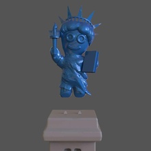 sour patch kid liberty figurine miniature arttoy toy newyork candy candies american america unitedstates store 3d print model - Mito3D