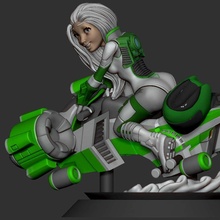 speeder motociclista 3d print model - Mito3D