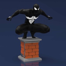 spider man negro traje 3d print model - Mito3D