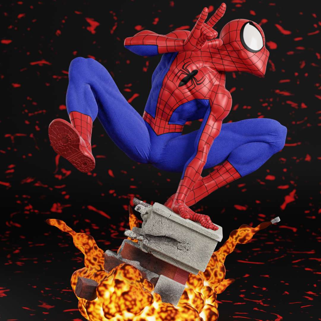 spider man ventilateur art araignée homme merveille vengeurs venin bandes dessinées hq statue peter Aranha anatomie homem Parker 3D print model - Mito3D