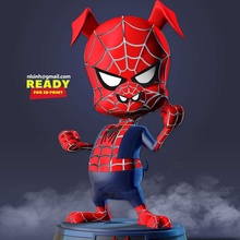co3d spiderham homem aranha quadrinho super heroi fofa porco 3dprint estátua figura 3dprinting desenho animado 3d print model - Mito3D