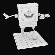 sponge bob separeted parts 3d printing 3d print model - Mito3D