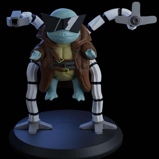 co3d - squirtle dr. octopus pokemon spiderman 3d print model - Mito3D