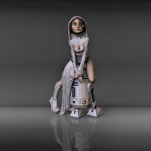 Star Kriege r2 d2 sexy Leia Prinzessin 3d print model - Mito3D