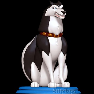 steele - balto dog angry sitting 3d print model - Mito3D