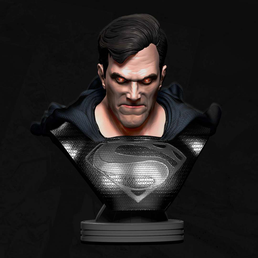 superhombre busto dc cómic 3D print model - Mito3D