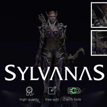 Sylvanas Windrunner Gölgeler heykel 3d Yazdır model vay Warcraft kral lich 3d print model - Mito3D
