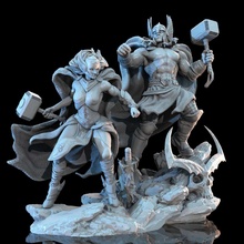Thor's diorama Thor Ragnarok escultura maravilha MCU impressão vingador colecionador herói 3d print model - Mito3D