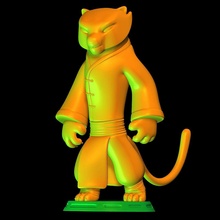 Tigerin Kung fu Panda 3 pelzig weiblich Tiger Anthro 3d print model - Mito3D